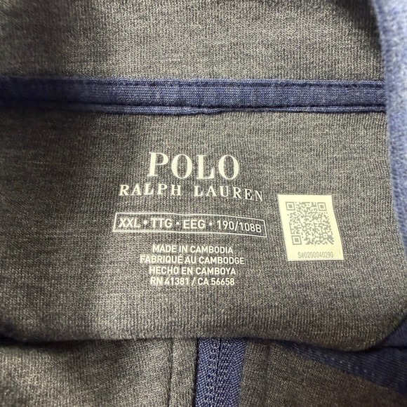 Polo Ralph Lauren Quarter Zip Pullover Mens XXL Blue Heathered Pony Logo NWT - Picture 2 of 9